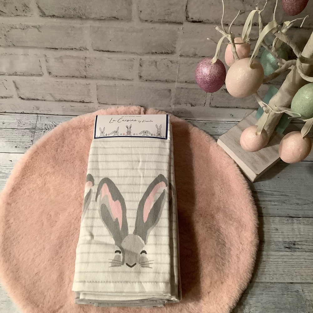 La Cuisine By Kassatex 4 Pc Easter Bunny Kitchen Towel Set